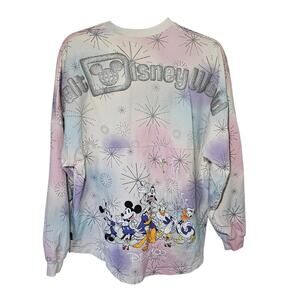 Walt Disney World 100 year Spirit jersey pink tye dye sz Medium